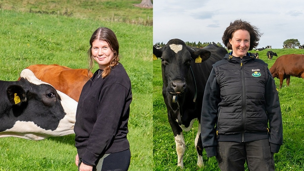 Årets Djurskötare 2023, Ann-Britt Bergqvist till höger och Årets Ungdomsdiplom 2023, Amanda Säll, till vänster.
