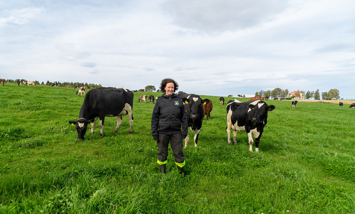 Ann-Britt Bergqvist är djurskötare på Vagle lantbruk och har utsetts till Årets Djurskötare 2023.